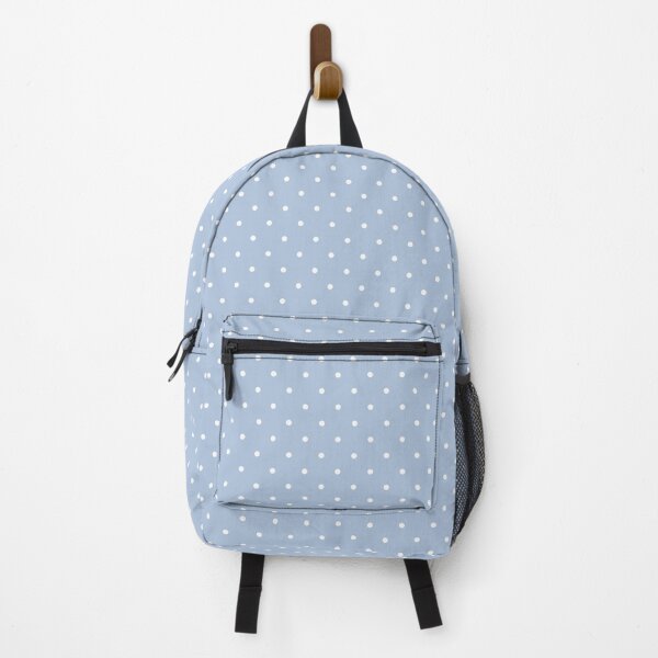 Item preview, White Polka Dots on Light Steel Blue  designed and sold by POLKAIWERX.