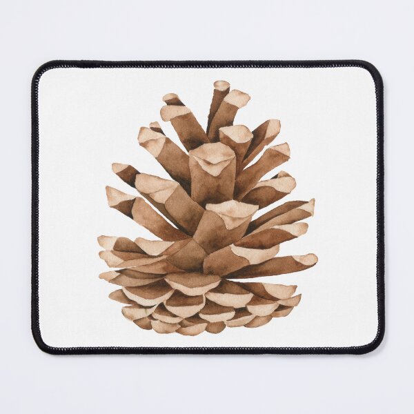 Item preview, Watercolor pinecone pine cone brown rustic art print designed and sold by blzabub.