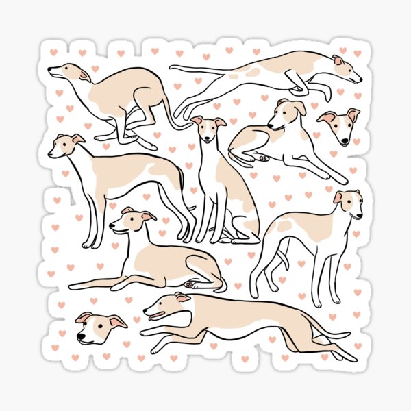 Item preview, Whippet dog cute illustration  designed and sold by Yarafantasyart.