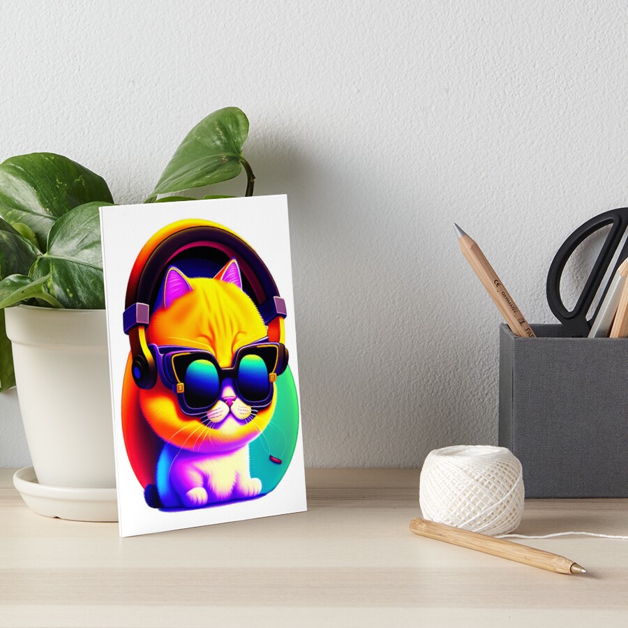 DJ Cat | Art Board Print