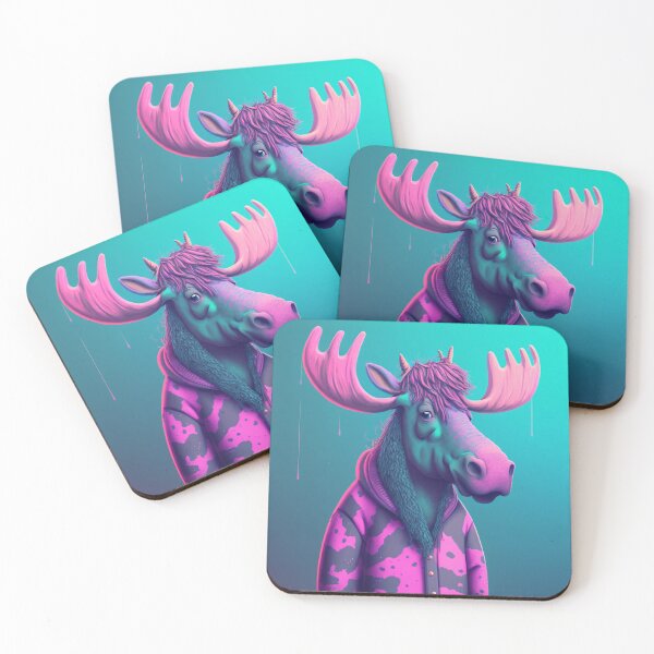 Item preview, Vapor Wave Moose designed and sold by TheArtfulAllie.