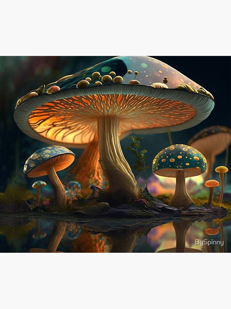 Tentures for Sale avec l'œuvre « Conception de champignons