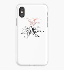 Red Dragon Above A Single Solitary Peak - Fan Art iPhone Case