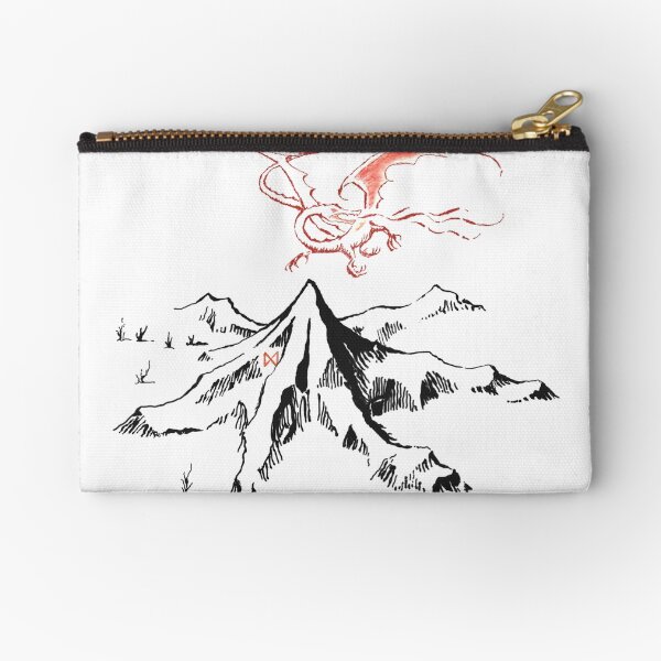Dragon rouge au-dessus d'un seul pic solitaire - Fan Art Pochette