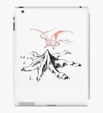 Red Dragon Above A Single Solitary Peak - Fan Art iPad Case/Skin