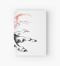 Red Dragon Above A Single Solitary Peak - Fan Art Hardcover Journal