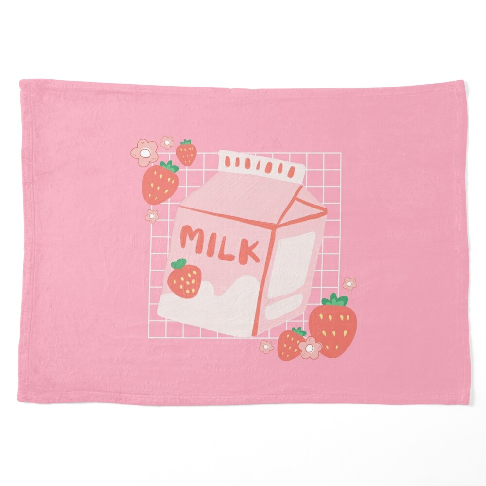 Strawberry Milk Anime Aesthetic Wallpaper: Cushions and Tote Bags | Throw  Pillow