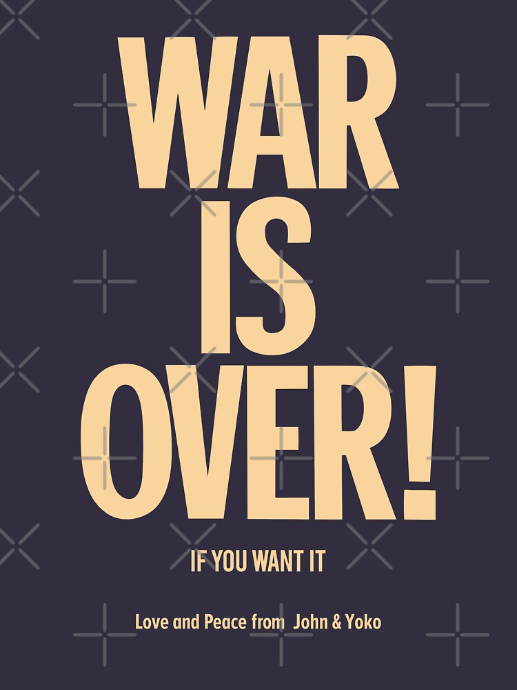 War is Over - John Lennon & Yoko Ono Pin by Boogosh