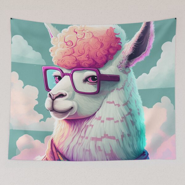 Item preview, Vapor Wave Llama designed and sold by TheArtfulAllie.