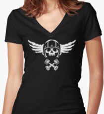 Biker Spirit Women's Fitted V-Neck T-Shirt