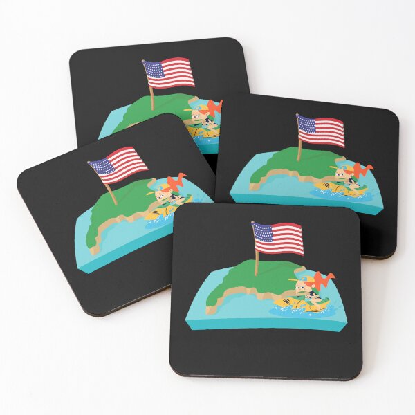 Item preview, Cartoon Jet Ski Shirt with American USA Flag Jetski  designed and sold by uriwe.