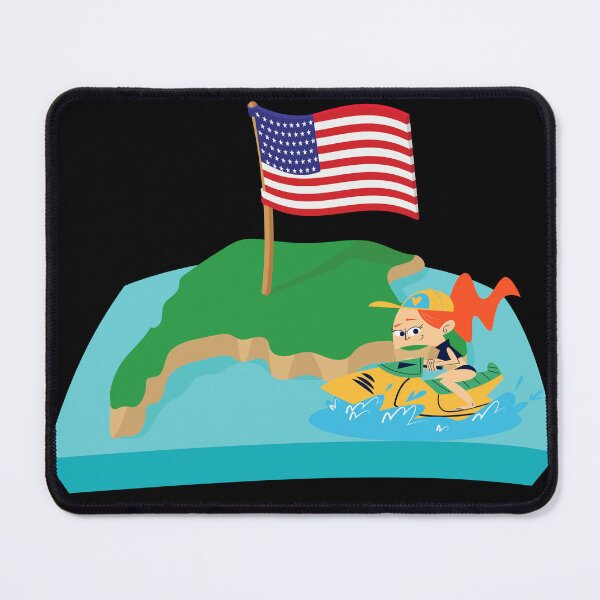Item preview, Cartoon Jet Ski Shirt with American USA Flag Jetski  designed and sold by uriwe.