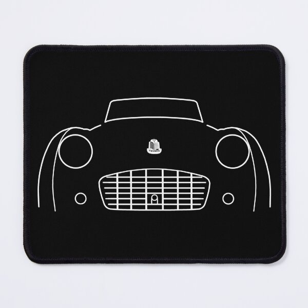 Item preview, Triumph TR3 pre-facelift classic 1950s British car outline graphic (white) designed and sold by soitwouldseem.