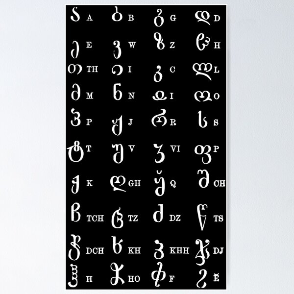 Item preview, Georgian Kartuli Alphabet Mkhedruli designed and sold by JackCurtis1991.