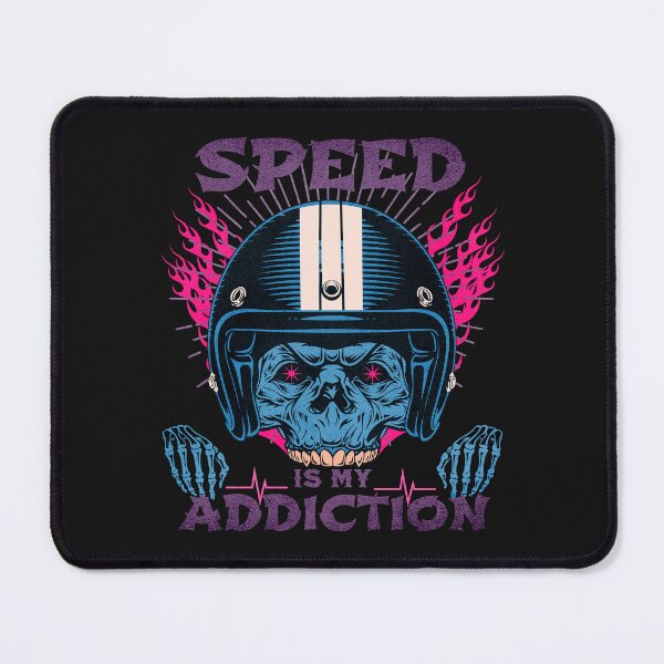 Item preview, Speed Is My Addiction Skull Fast Racer Racing Addict Street Racer Drag Racer Motorcycle designed and sold by CarantinedChaos.