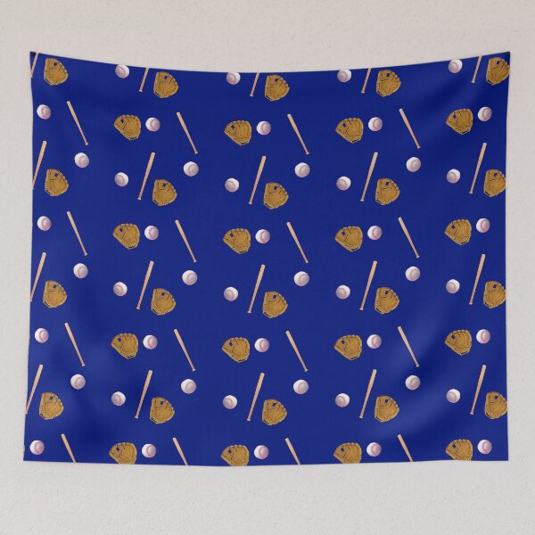 Item preview, Baseball Glove and Bat Pattern Pattern - dark blue - Available on stickers socks and more designed and sold by Dude  Stuff.
