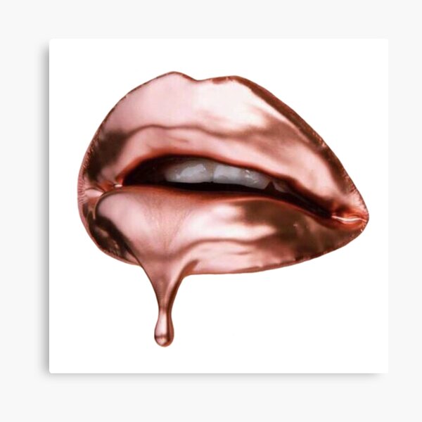 Lip drip Canvas Print