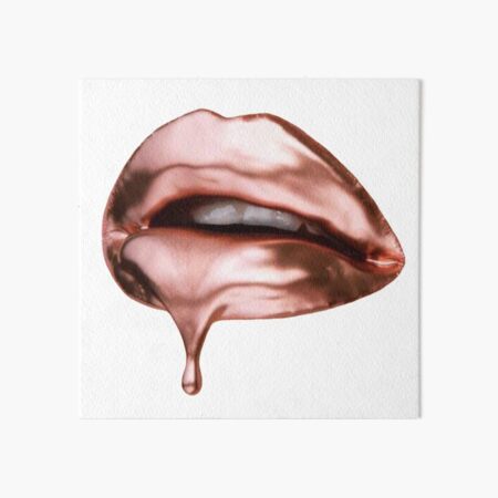 Lip drip Art Board Print