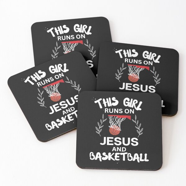 Item preview, This Girl Runs On Jesus And Basketball Cute Christian Bible Gift Jesus And Basketball designed and sold by lou731.