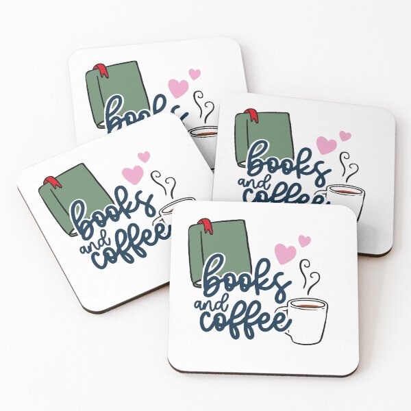 Item preview, Books and coffee designed and sold by RuaBelle.