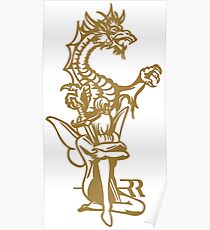 Dragon and fairy Poster