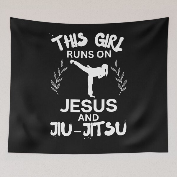 Item preview, This Girl Runs On Jesus And Jiu-Jitsu Cute Christian Bible Gift Jesus And Jiu-Jitsu designed and sold by lou731.