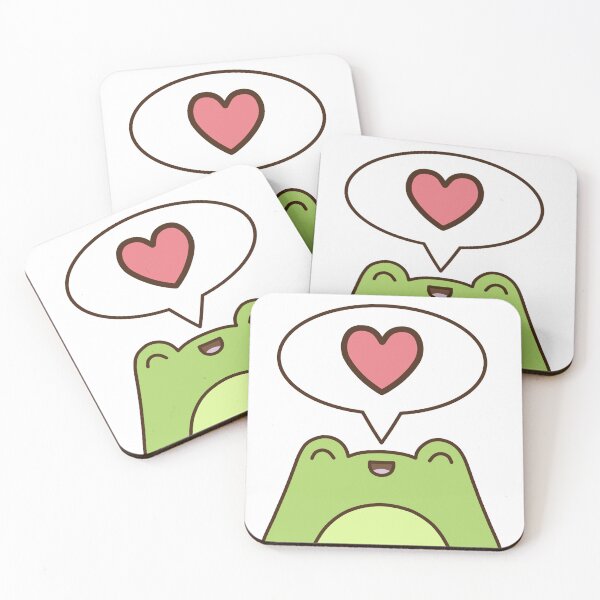 Item preview, Peekaboo Loveheart Speech Bubble Frog designed and sold by FrogsInTheDale.