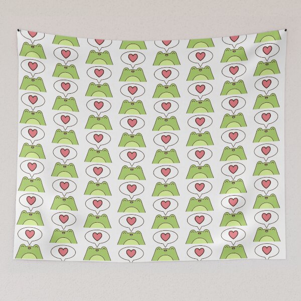 Item preview, Peekaboo Loveheart Speech Bubble Frog designed and sold by FrogsInTheDale.