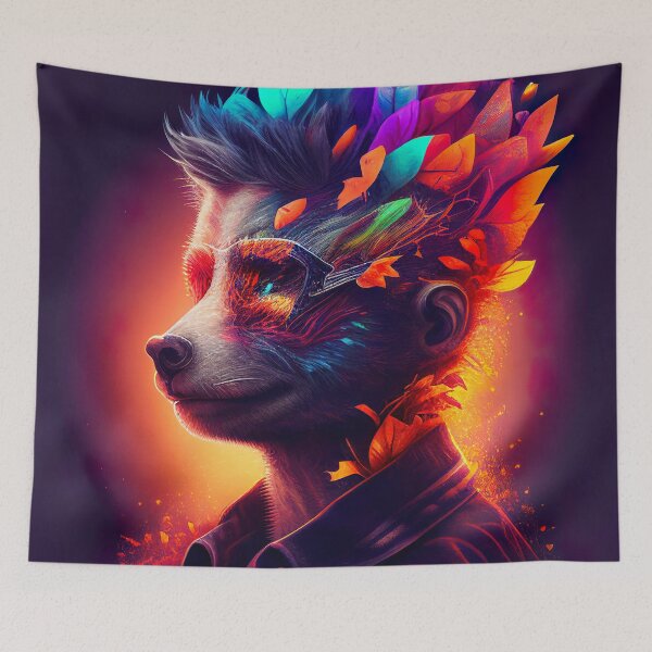 Item preview, Colorful Dog flower design designed and sold by dopelydesign.