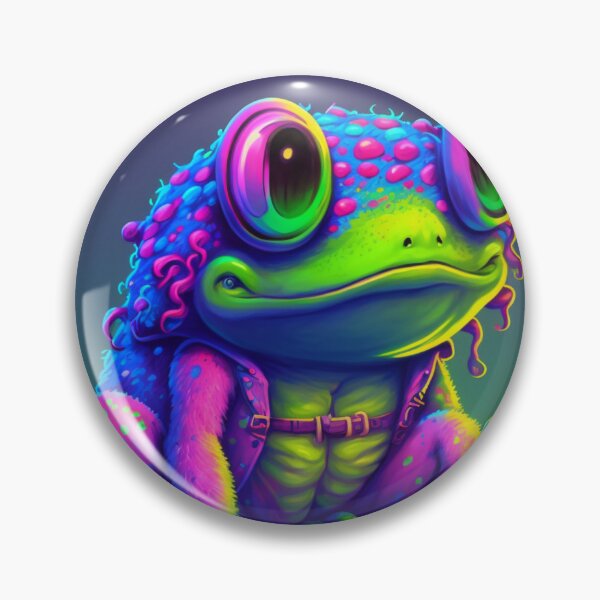 Item preview, Vapor Wave Frog designed and sold by TheArtfulAllie.