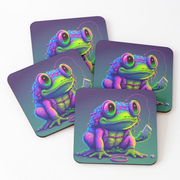 Item preview, Vapor Wave Frog designed and sold by TheArtfulAllie.