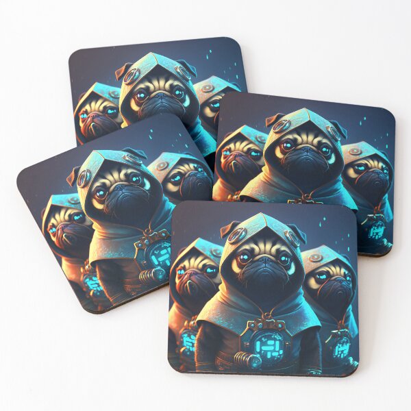 Item preview, Three Cool Ninja Pugs #3 designed and sold by Artistic Pandas.