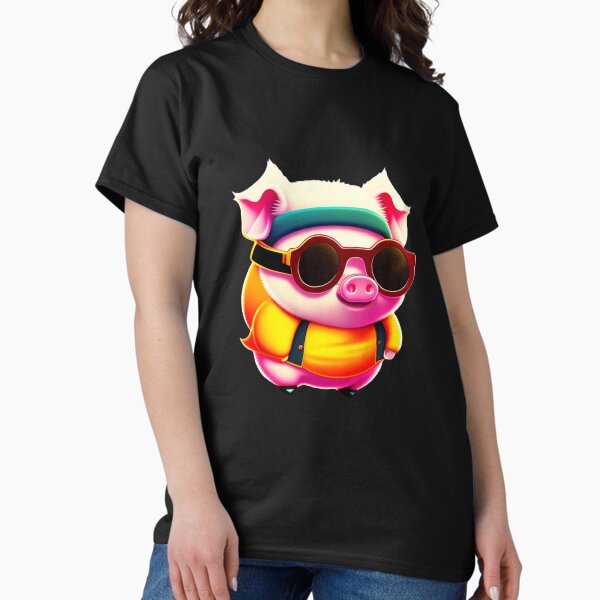 Artikel-Vorschau von Nettes Babyschwein mit Sonnenbrille Illustrationskunst 3, designt und verkauft von vishalraifx.