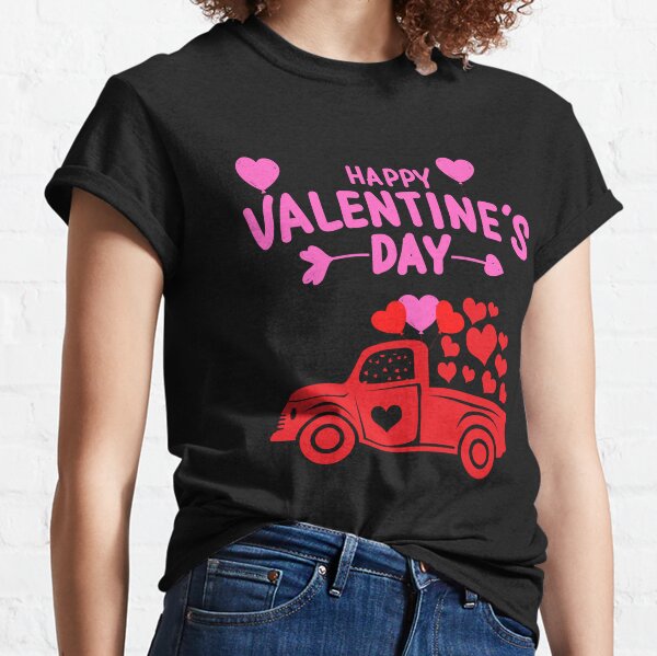 Red Truck With Hearts Happy Valentine's Day Gifts For Women