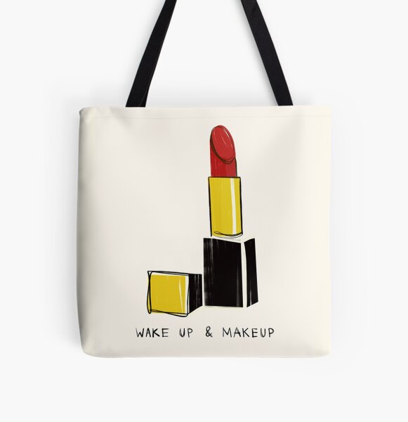 Vista previa del artículo con la obra «Wake up and makeup», diseñado y vendido por Itsdomd.
