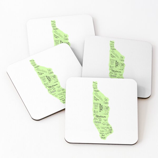 Item preview, new york city/manhattan map - green designed and sold by Mitra Farmand.