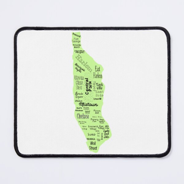 Item preview, new york city/manhattan map - green designed and sold by Mitra Farmand.