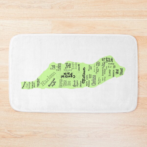 Item preview, new york city/manhattan map - green designed and sold by Mitra Farmand.