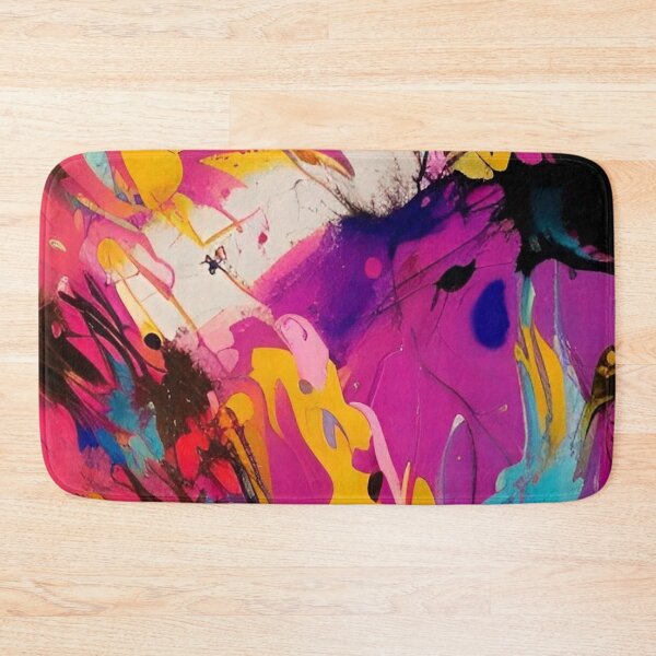 Item preview, Bright bold abstract watercolor paint splatter art designed and sold by CattlettArt.