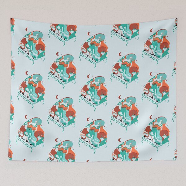 Item preview, Jazz Cats Blue and Brown designed and sold by prouddaydreamer.