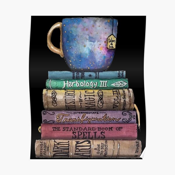 Books and Cup Poster
