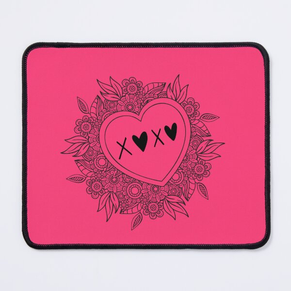 Item preview, Valentine Sketch Floral Heart with X&Os designed and sold by MochaMeli.
