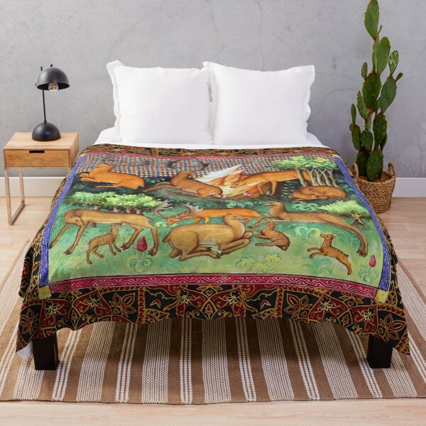 Item preview, BOOK OF HUNTING ,DEERS,STAGS IN WOODLAND GREENERY Medieval Miniature designed and sold by BulganLumini.