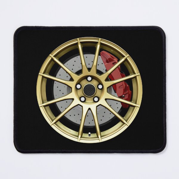 Item preview, Gold Italian lightweight multi-spoke wheel with red caliper designed and sold by ApexFibers.