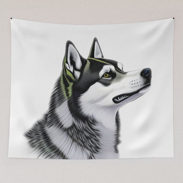 Item preview, Husky, charcoal drawing, Ai Generated Art  designed and sold by ACC .
