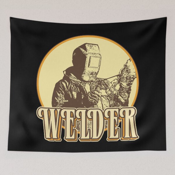 Item preview, Welder illustration retro style designed and sold by KondeHipe.