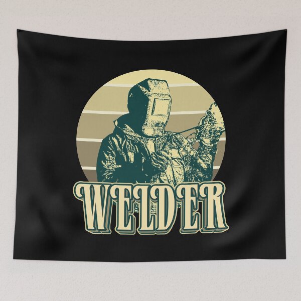 Item preview, Welder illustration retro style designed and sold by KondeHipe.