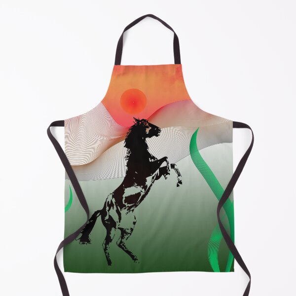Item preview, black horse in desert designed and sold by Bigrow.
