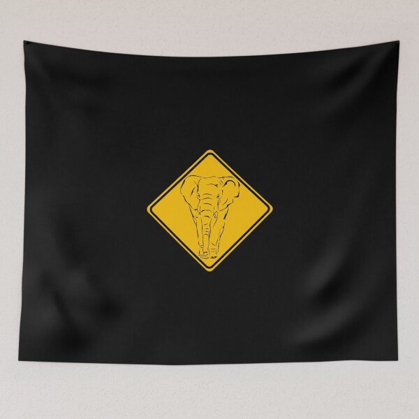 Item preview, Elephant Road Sign Design designed and sold by derendesign.