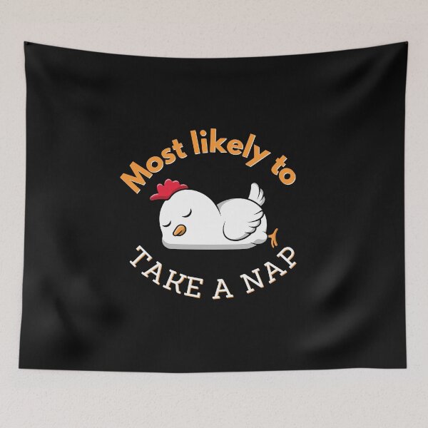 Item preview, Most likely to Take a Nap - Chic Chick lie down  designed and sold by Ceramic Scripture.